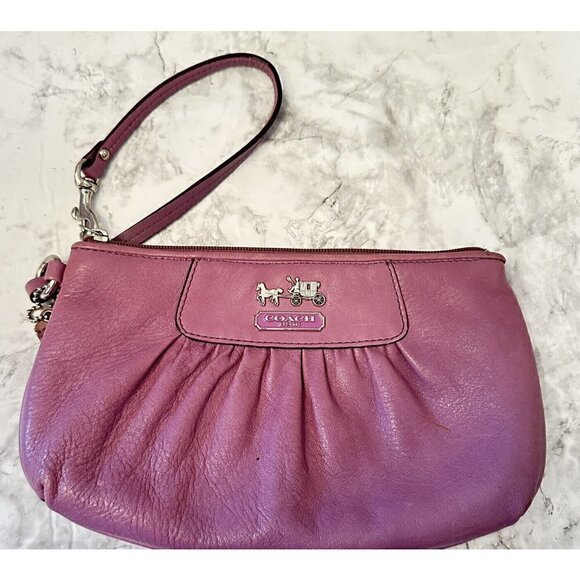COACH MADISON GLAZED LEATHER WRISTLET LAVENDER‎ D0973-41978 - Picture 6 of 9